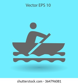 Flat boat icon