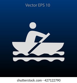 Flat boat icon