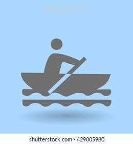 Flat boat icon