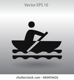 Flat boat icon