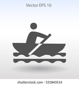 Flat boat icon