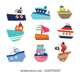 Flat boat and ship pack