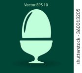 Flat a boiled egg vector icon.