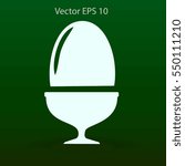 Flat a boiled egg vector icon.