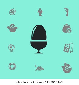 Flat a boiled egg vector icon.