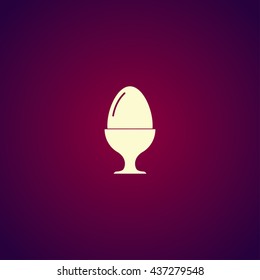 Flat a boiled egg vector icon. Vector concept illustration for design.
