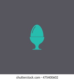 Flat a boiled egg vector icon. Vector concept illustration for design.