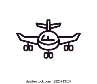 flat bold aircraft icon over white