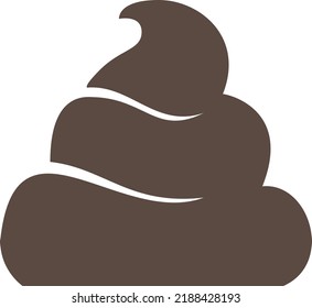 concepto de estilo negrita plano ilustrado icono de caca de mierda 