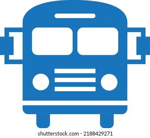 flat bold style concept illustrated icon of school bus