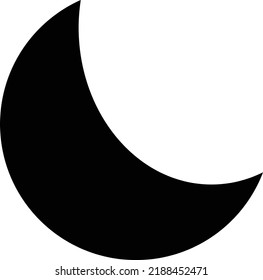 flat bold style concept illustrated icon of crescent 