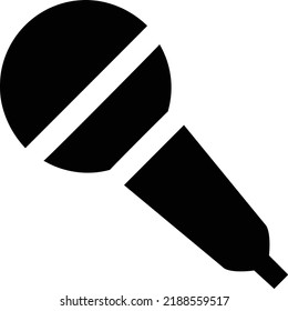 concepto de estilo de negrita plana Icono de sonido de micrófono 