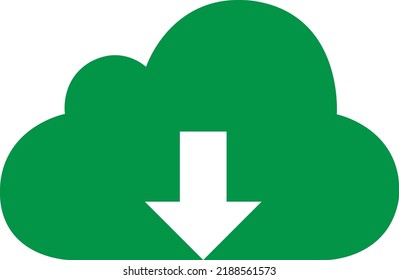 flat bold style concept illustrated icon of download icon 