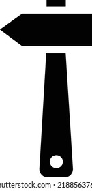 flat bold style concept illustrated icon of hammer 