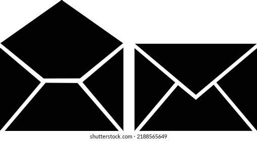 flat bold style concept illustrated icon of envelop 