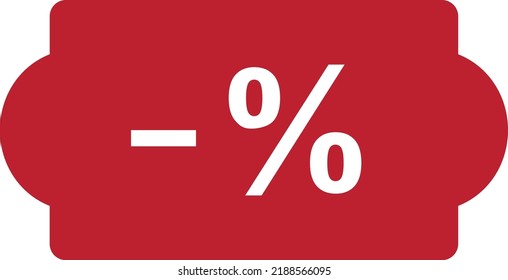 flat bold style concept illustrated icon of discount tag