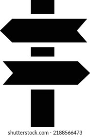 flat bold style concept illustrated icon of road sign  