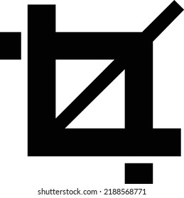 flat bold style concept illustrated icon of cropping 