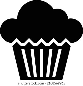 flat bold style concept illustrated icon of cupcake 