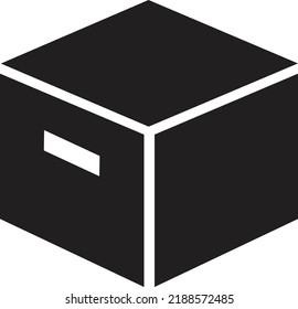 flat bold style concept illustrated icon of delivery box