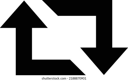 flat bold style concept illustrated icon of repeat