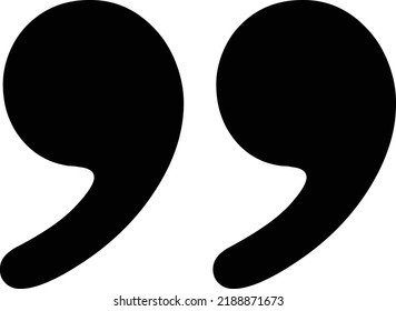 flat bold style concept illustrated icon of commas 