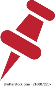 Flachbildkonzept illustriert Pin-Symbol   