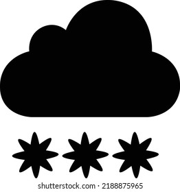 flat bold style concept illustrated icon of snow