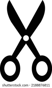 concepto de estilo de negrita plana ilustrado icono de tijera 