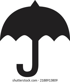flat bold style concept illustrated icon of umbrella 