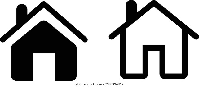concepto de estilo de negrita plana icono ilustrado de casas 