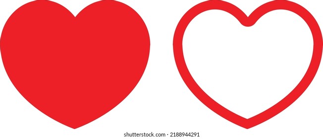 concepto de estilo de negrita plana icono ilustrado de corazones 