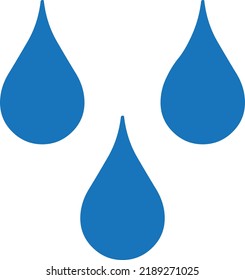 concepto de estilo negrita y llano ilustrado icono de gotas de agua 