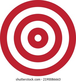 concepto de estilo de negrita plana icono ilustrado del objetivo de Target 