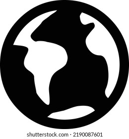 flat bold style concept illustrated icon of earth globe 