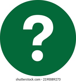 flat bold style concept illustrated icon of question mark