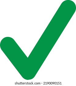 flat bold style concept illustrated icon of tick okay 