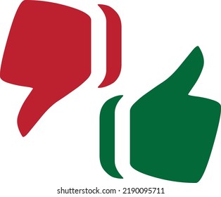 flat bold style concept illustrated icon of approve disapprove 