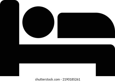 flat bold style concept illustrated icon of sleeping 