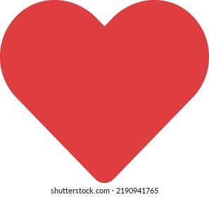 flat bold style concept illustrated icon of heart