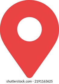flat bold style concept illustrated icon of map gps