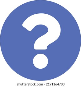 flat bold style concept illustrated icon of question mark 