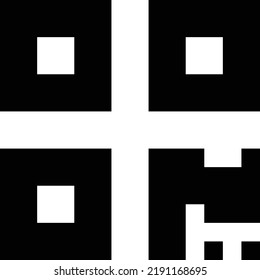 concepto de estilo de negrita plana ilustrado icono del código qr 