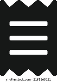 flat bold style concept illustrated icon of receipt 