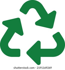 flat bold style concept illustrated icon of recycle 