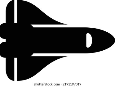 flat bold style concept illustrated icon of space shuttle 