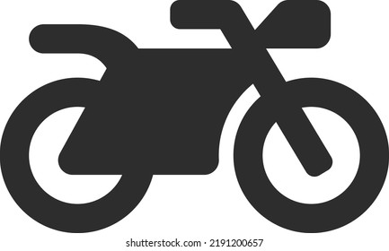 flat bold style concept illustrated icon of motorcycle 