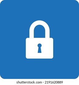flat bold style concept illustrated icon of lock 