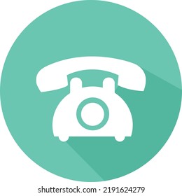concepto de estilo de negrita plana ilustrado icono del teléfono 