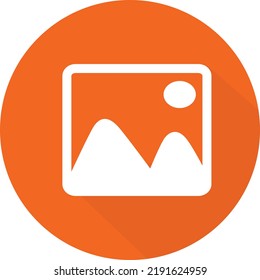 flat bold style concept illustrated icon of picture 